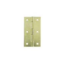 Charnière rectangulaire acier laitonné 40x25mm - 2 pièces
