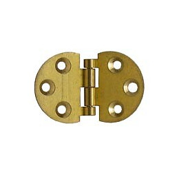 Charnière ronde laiton poli diamètre 30x47mm - 2 pièces
