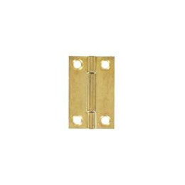 Charnière rectangulaire acier laitonné 25x18mm - 4 pièces