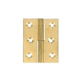 Paumelles acier laitonné droite 50x40mm - 2 pièces