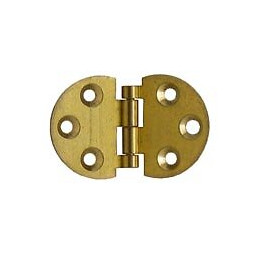 Charnière ronde laiton poli diamètre 30x47mm - 2 pièces