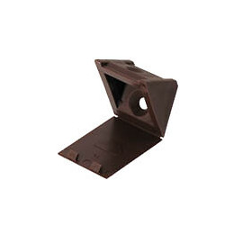 Equerre d'assemblage plastique marron 24x24mm - 4 pièces