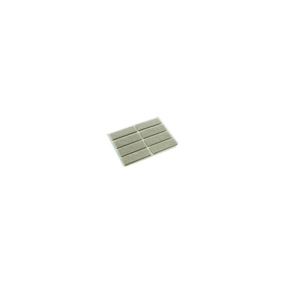 Patin feutre 15x45mm beige adhésif - 8 pièces
