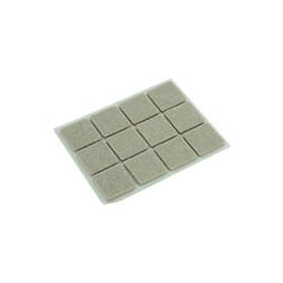 Patin feutre 24x24mm beige adhésif - 12 pièces