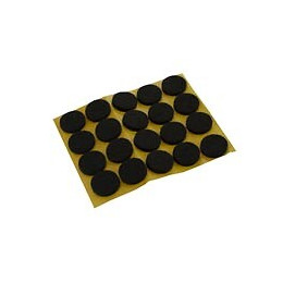 Patin feutre d.17mm marron adhésif - 20 pièces