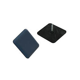 Patin glisseur 37x37mm PTFE gris à clouer - 4 pièces