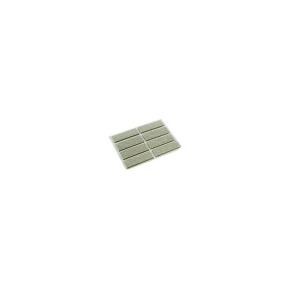 Patin feutre 15x45mm beige adhésif - 8 pièces