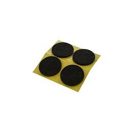 Patin feutre d.34mm marron adhésif - 4 pièces