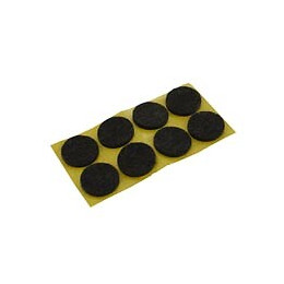 Patin feutre d.25mm marron adhésif - 8 pièces