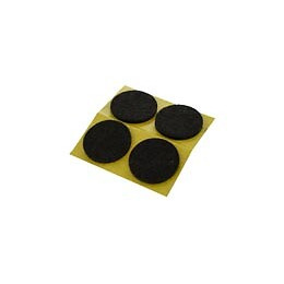 Patin feutre d.34mm marron adhésif - 4 pièces