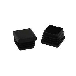 Embout rentrant 22x22mm plastique noir - 4 pièces