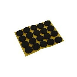 Patin feutre d.17mm marron adhésif - 20 pièces