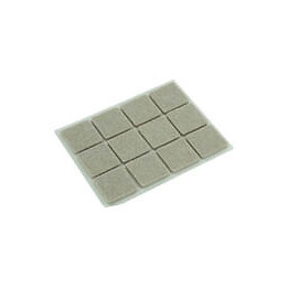 Patin feutre 24x24mm beige adhésif - 12 pièces