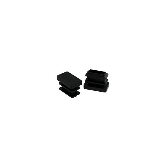 Embout rentrant 17x32mm plastique noir - 4 pièces
