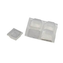 Pastille adhésive amortisseur 13x13mm plastique - 20 pièces