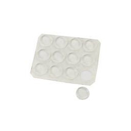 Pastille adhésive amortisseur d.10mm plastique - 20 pièces