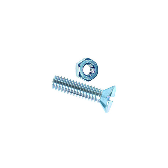 10 boulons tête fraisée acier zingué 6x25mm