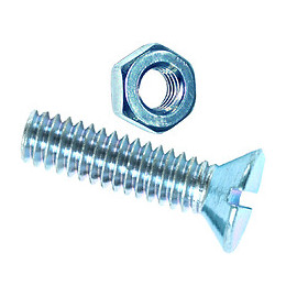 24 boulons tête fraisée acier zingué 4x12mm