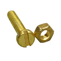 10 boulons tête cylindrique laiton 4x40mm