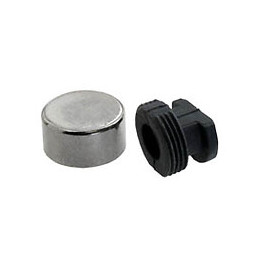 Patte à glace laiton chromé diamètre 20mm - 4 pièces