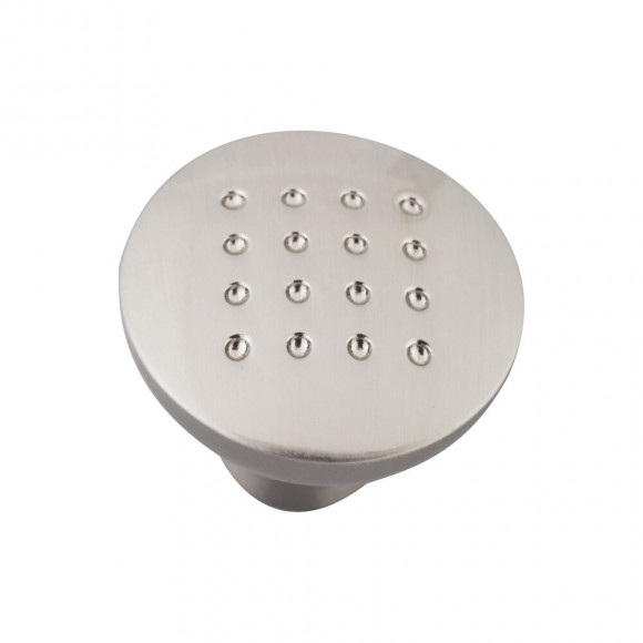 Lot 6 boutons perforé diamètre 33mm aluminium nickel velours