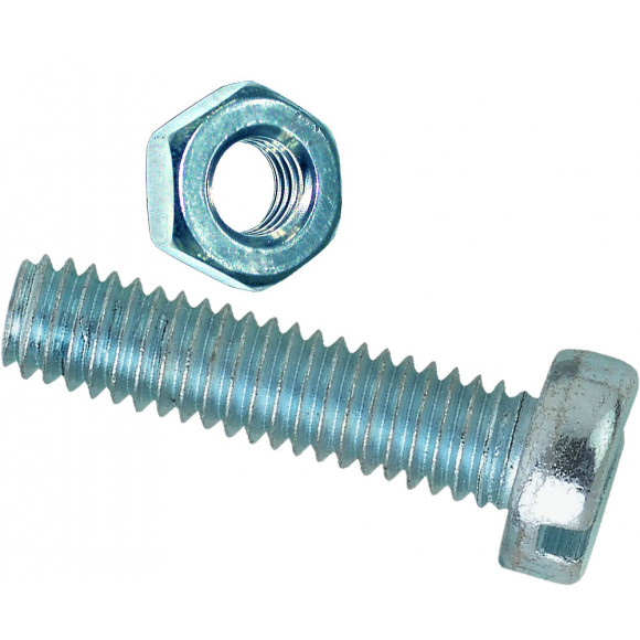 28 boulons acier zingué tête cylindrique fendue 3x10mm