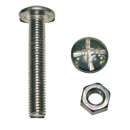 12 boulons poêlier acier zingué 5x16mm