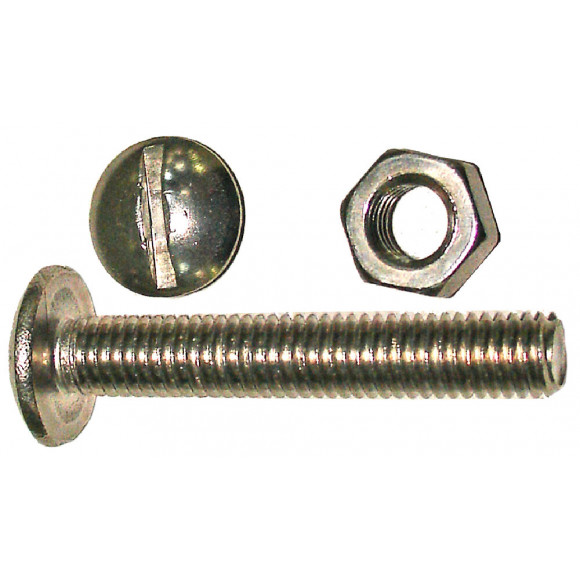 6 boulons poêlier inox A2 8x30mm