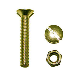 8 boulons tête fraisée fendue laiton 4x20mm