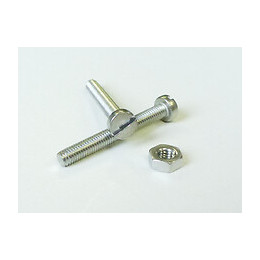 4 boulons tête cylindrique fendue inox A4 5x50mm