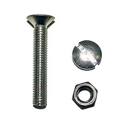 12 boulons tête fraisée fendue acier zingué 4x40mm