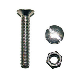 16 boulons tête fraisée fendue acier zingué 4x30mm