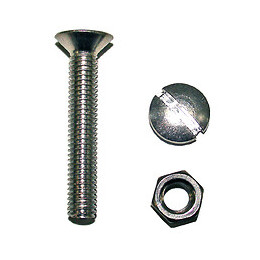 5 boulons tête fraisée fendue acier zingué 6x60mm