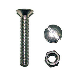 12 boulons tête fraisée fendue acier zingué 5x30mm