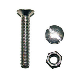 18 boulons tête fraisée fendue acier zingué 4x25mm