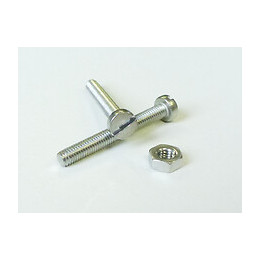 4 boulons tête cylindrique fendue inox A4 6x40mm