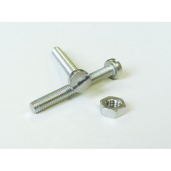 4 boulons tête cylindrique fendue inox A4 6x40mm