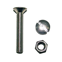 10 boulons tête fraisée fendue acier zingué 6x20mm