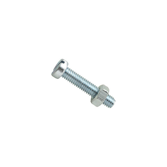 15 boulons acier zingué tête cylindrique fendue 4x30mm