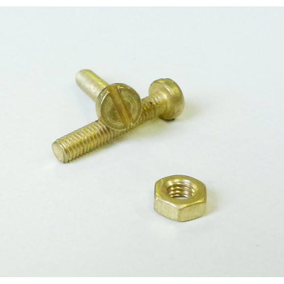 10 boulons tête cylindrique laiton 4x20mm