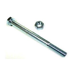 12 boulons tête hexagonale acier zingué 4x10mm