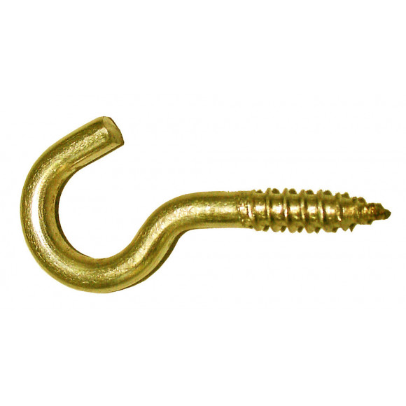 12 crochets d'armoire laiton 2.25x10mm