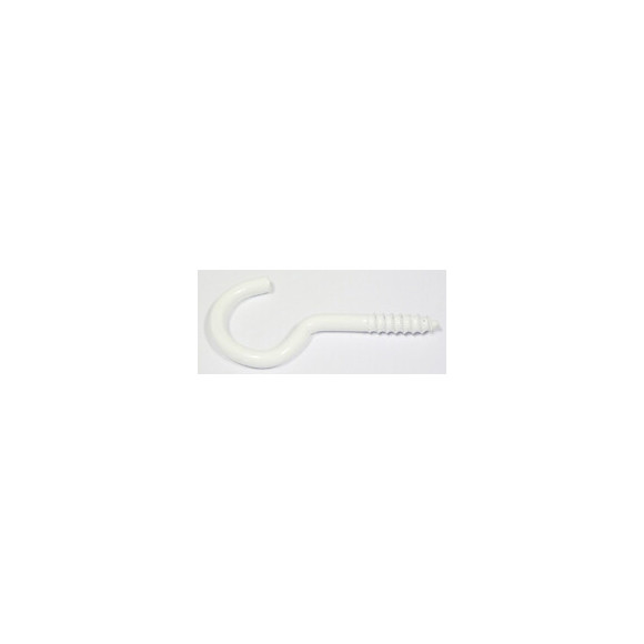 3 crochets d'armoire plastique blanc 4.5x35mm