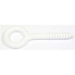 12 pitons à vis plastique blanc 2.5x10mm