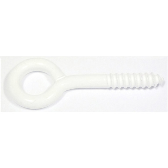 12 pitons à vis plastique blanc 2.5x10mm