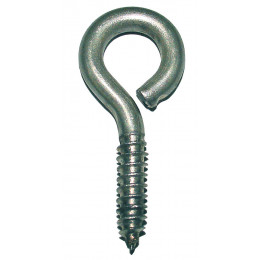 4 pitons à vis acier zingué 6x25mm