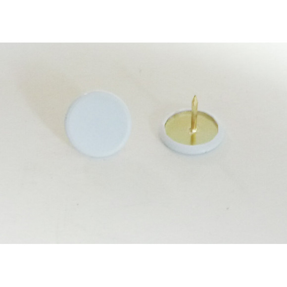 70 punaises acier plastifié blanc 10mm