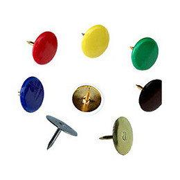 70 punaises acier plastifié assorti 10mm