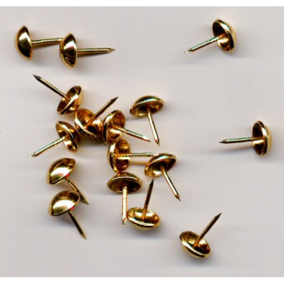 14 clous d'ameublement laiton 14mm