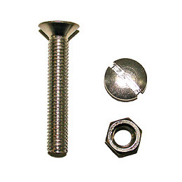 25 boulons tête fraisée fendue inox A4 4x20mm